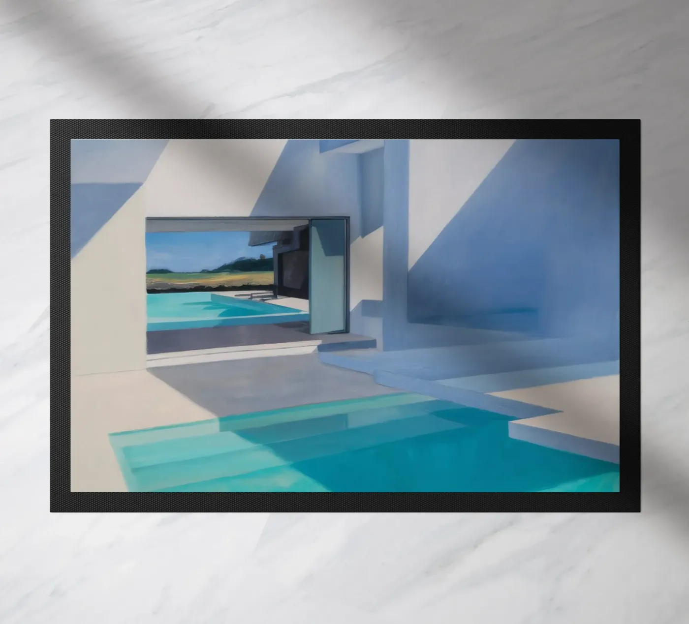 Azure Angle Still doormat by Infinite Chroma