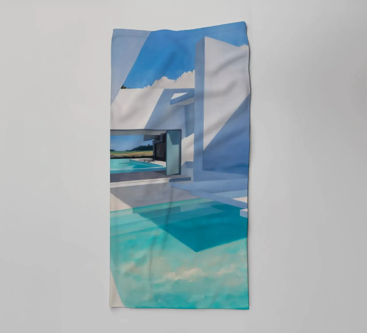 Azure Angle Still towel by Infinite Chroma
