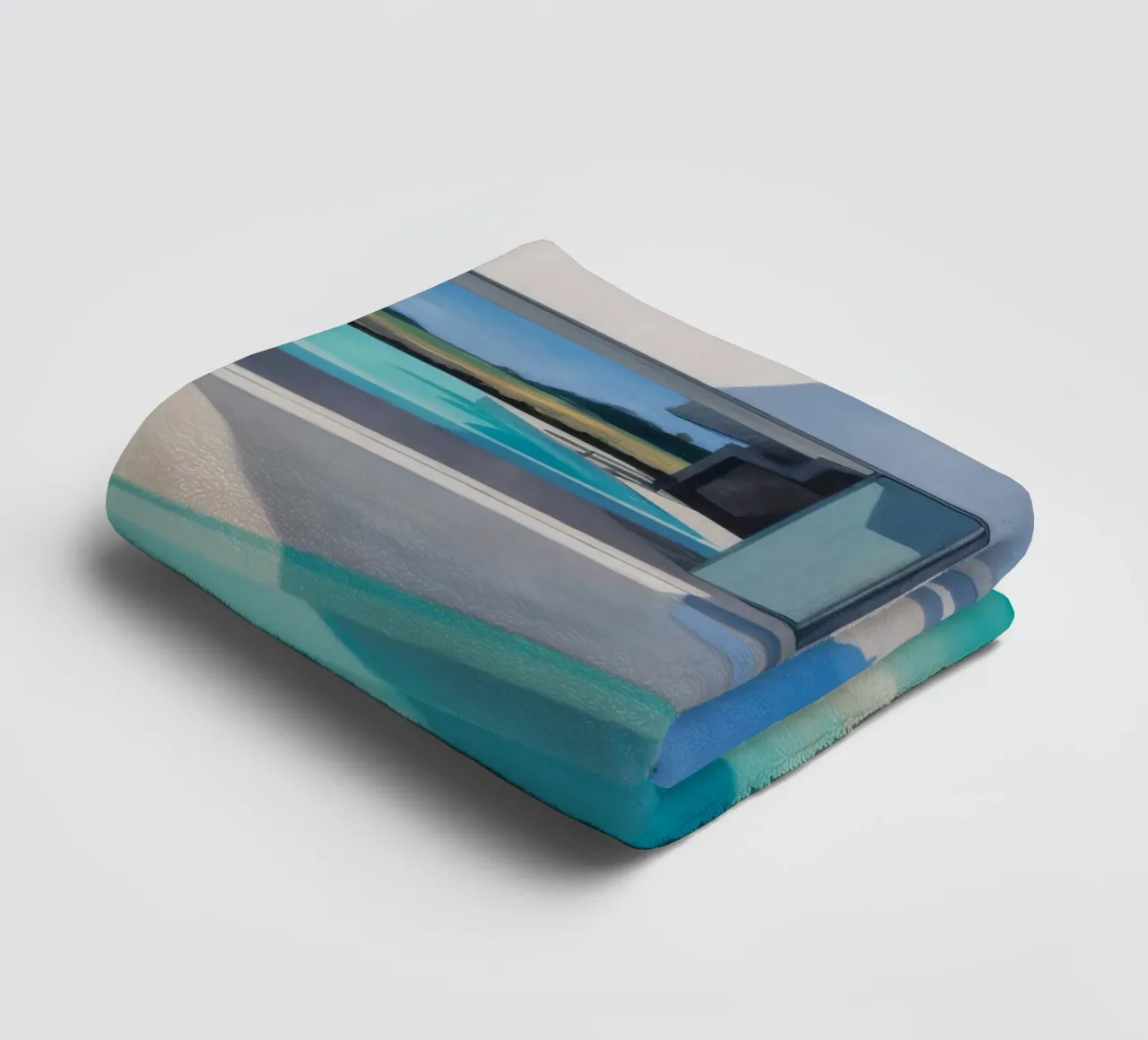 Azure Angle Still towel by Infinite Chroma