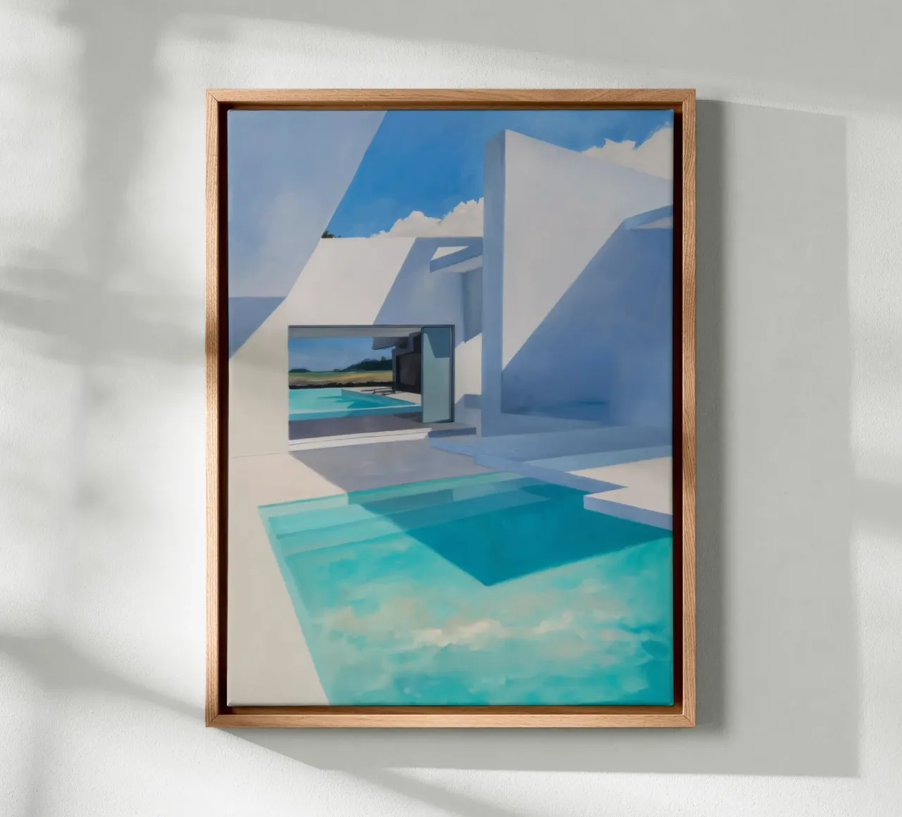 Azure hoek nog steeds canvas met Baklijst van Infinite Chroma