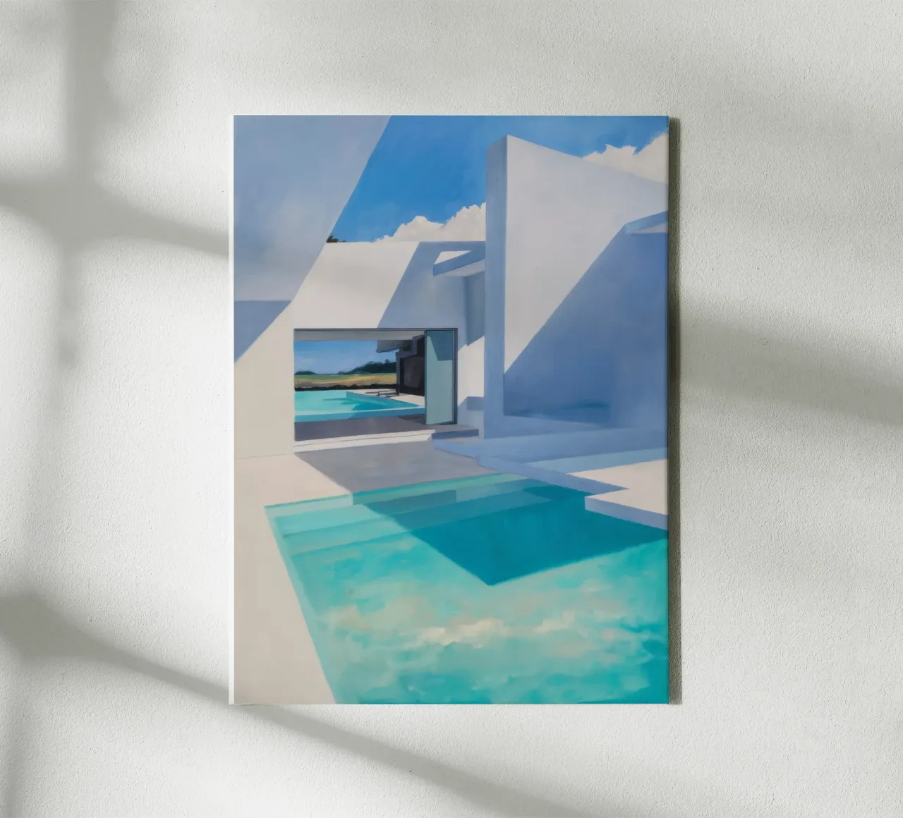 Azure hoek nog steeds canvas met Baklijst van Infinite Chroma