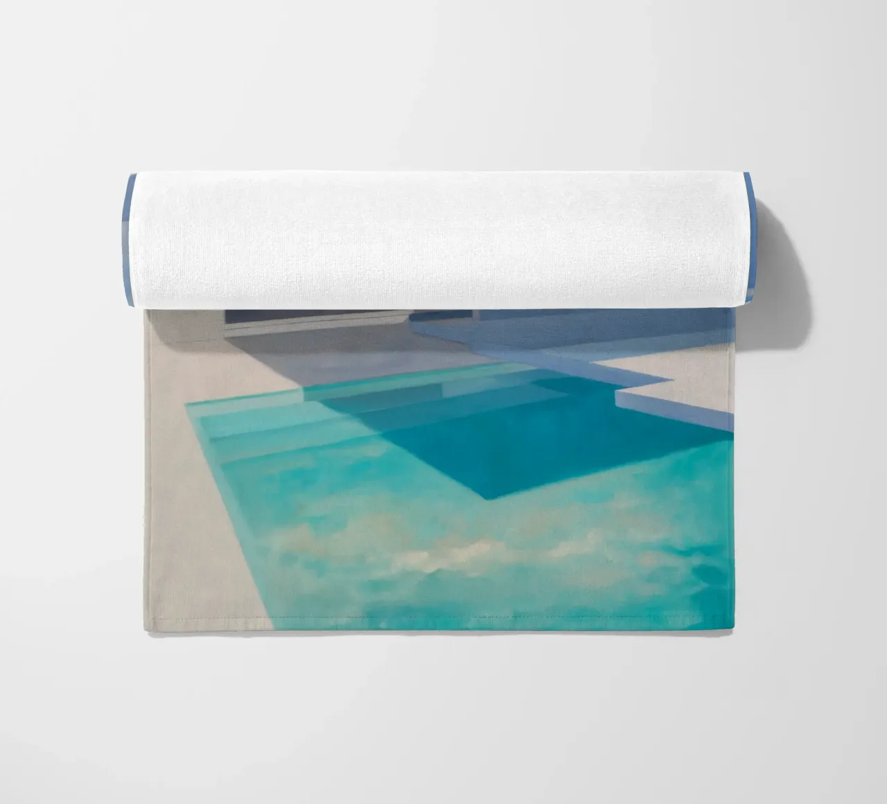 Azure Angle Still beach towel by Infinite Chroma
