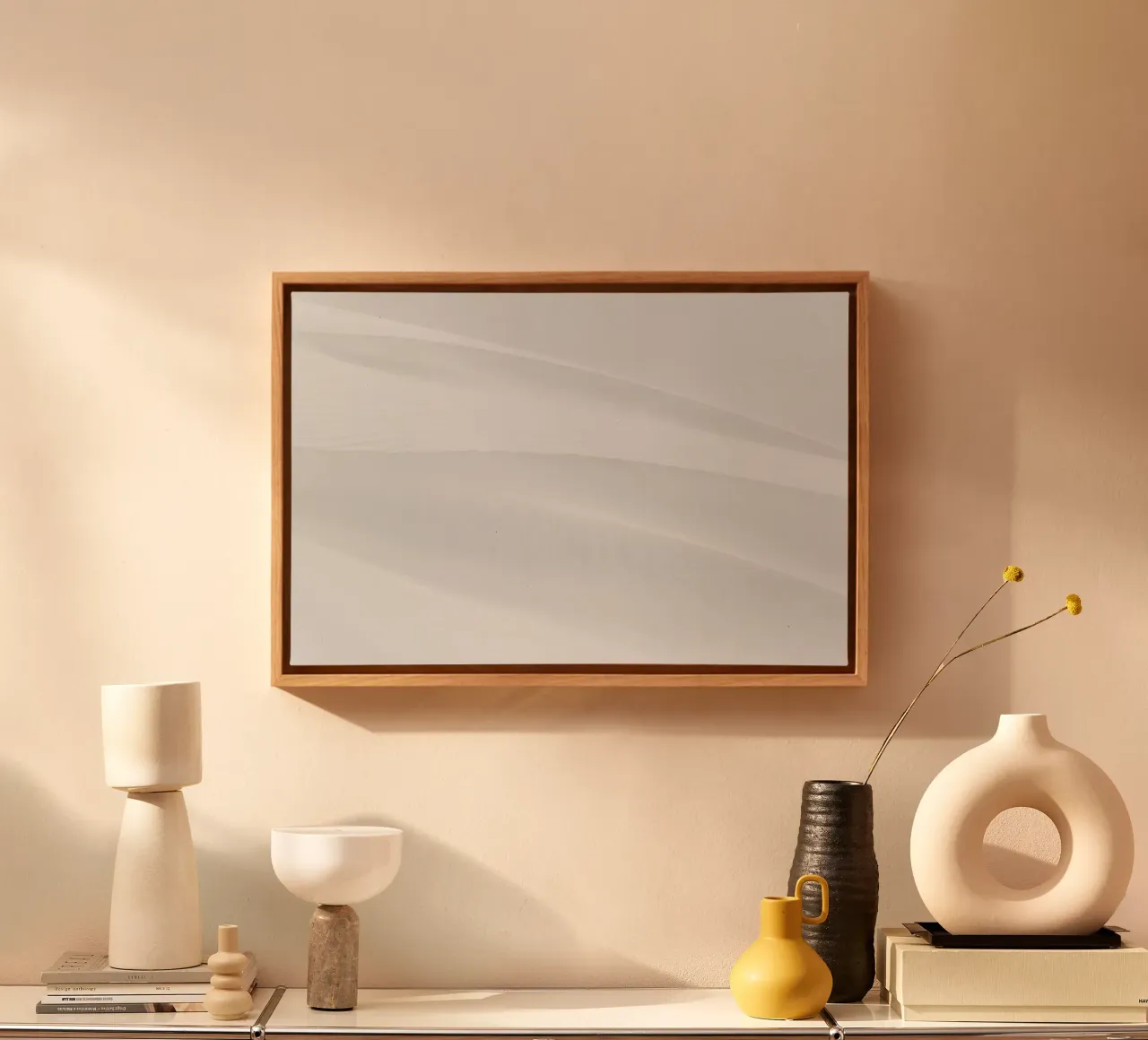 Minimalistic white nature tela con Cornice a cassetta da photolovers