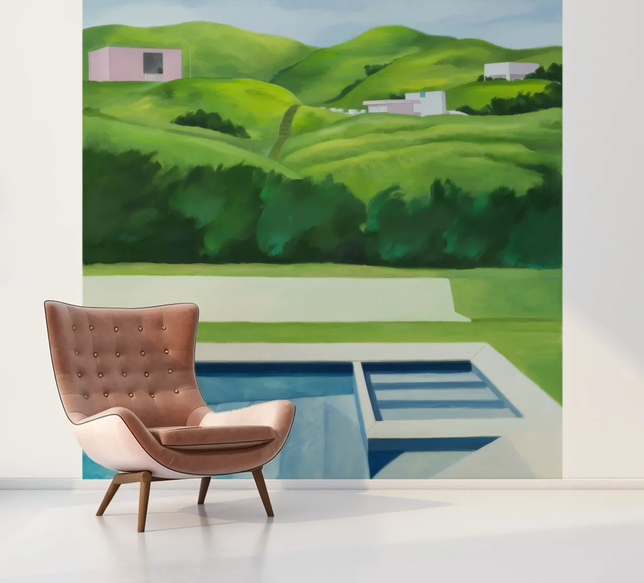 Piscine Emerald Hillside papier peint photo de Infinite Chroma