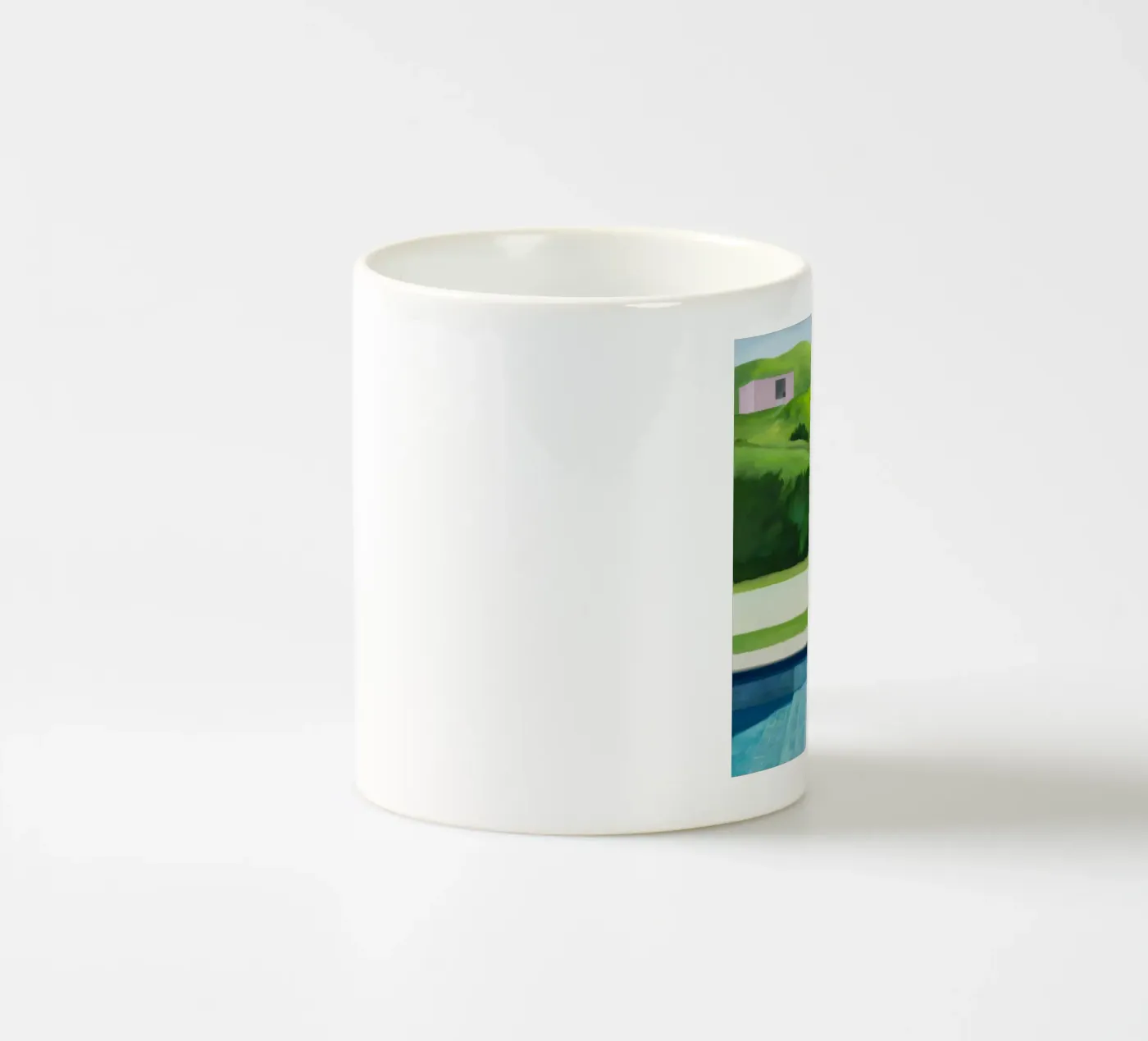 Emerald Hillside Pool ceramic mug by Infinite Chroma