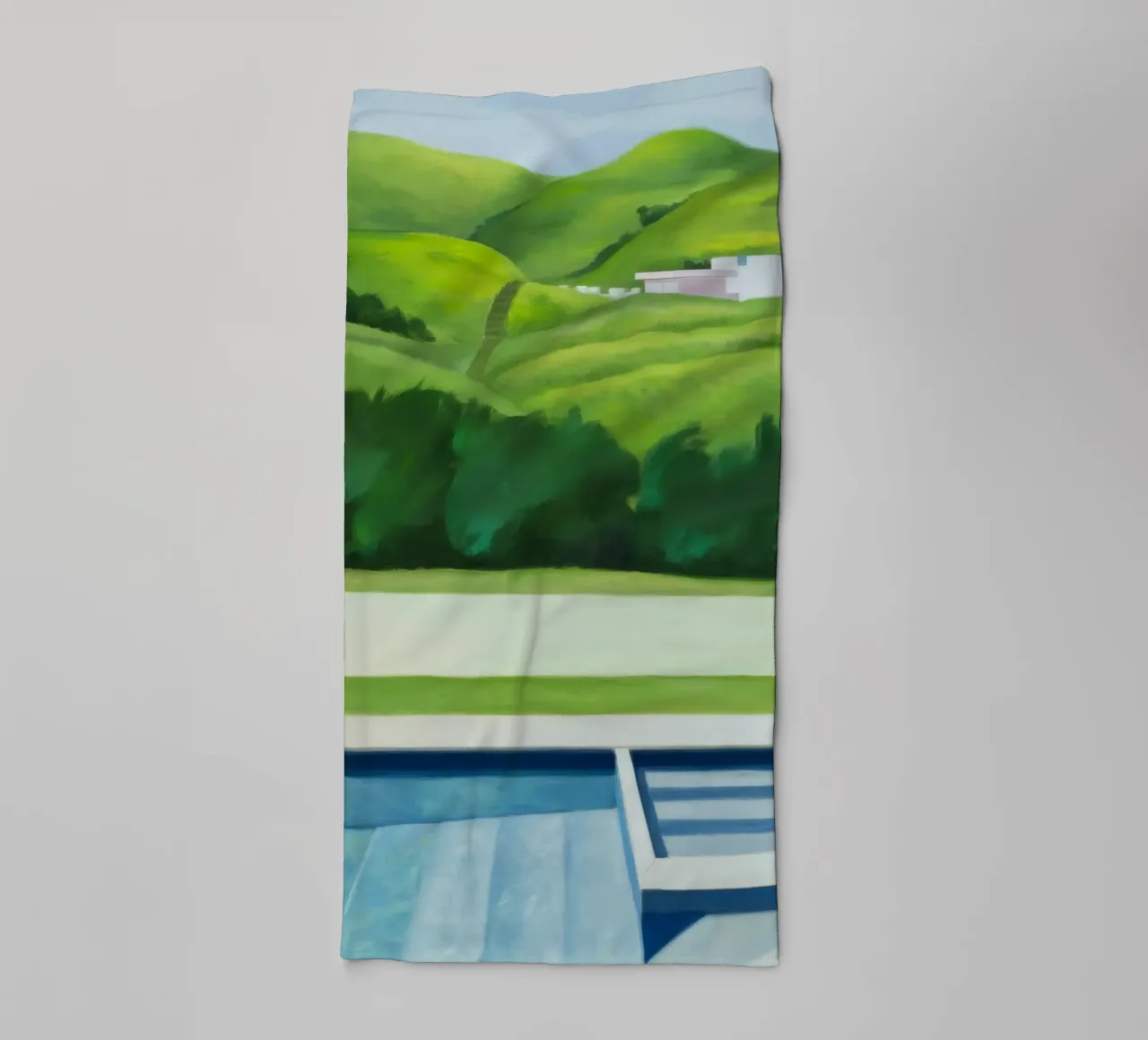 Emerald Hillside Pool towel by Infinite Chroma