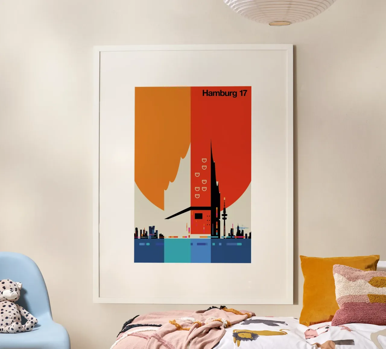 Hamburg 17 poster con telaio in alluminio da Bo Lundberg