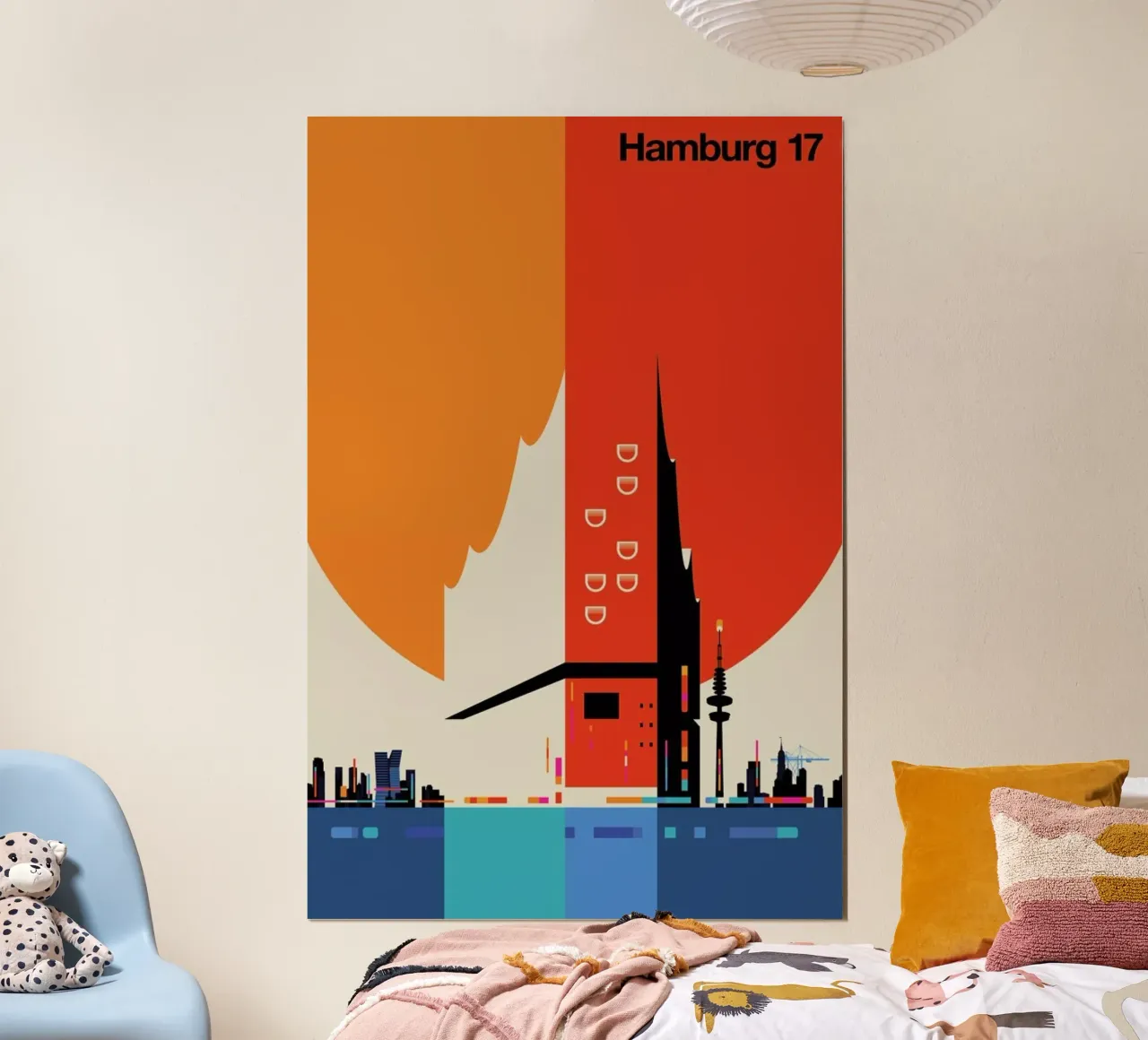 Hamburg 17 poster con telaio in alluminio da Bo Lundberg