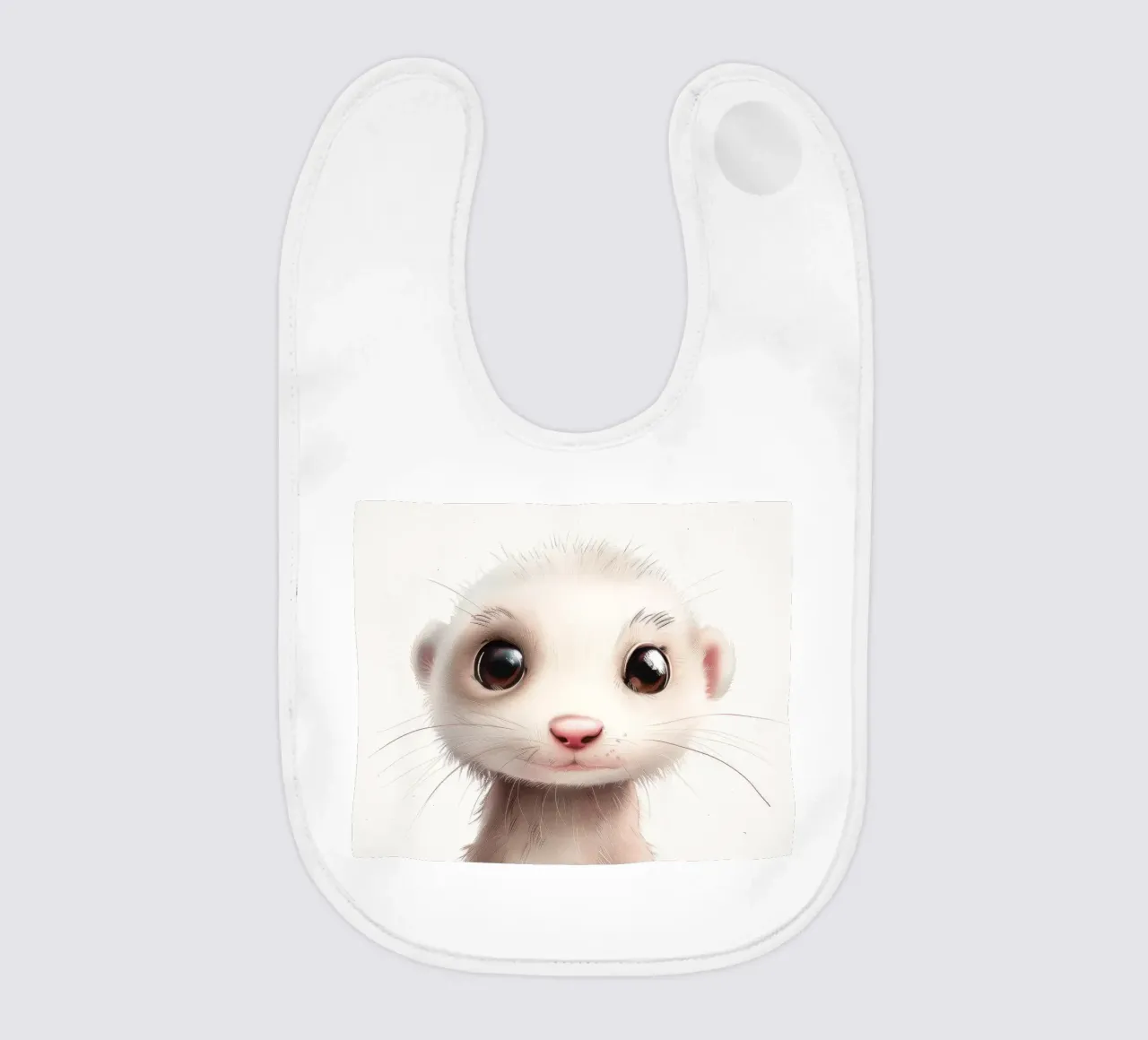 Incantevole kit di furetti bianchi - Illustrazione di un animale domestico giocoso bavaglino da DesignDoodle