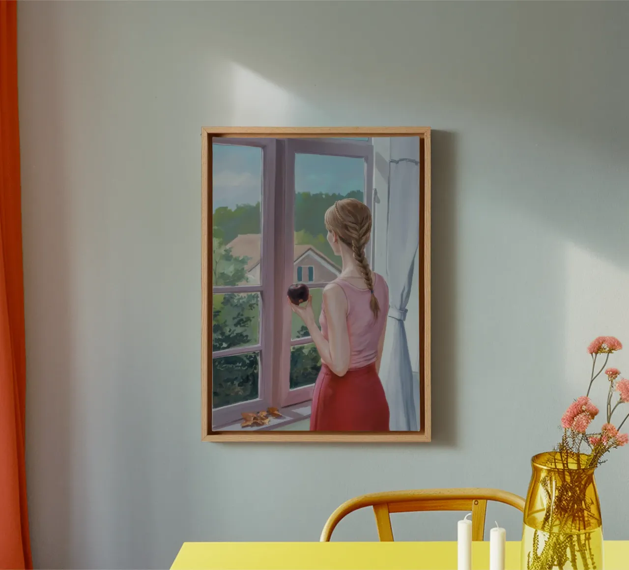 Ruby Glass Verdure Leinwand mit Schattenfugenrahmen von Infinite Chroma