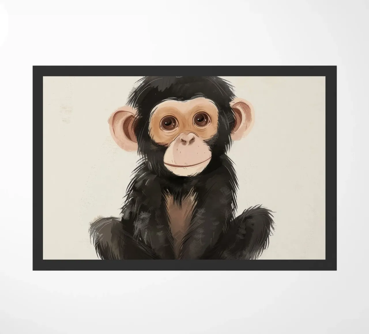 Illustrazione di un giovane scimpanzé - Animale giocoso zerbino da DesignDoodle