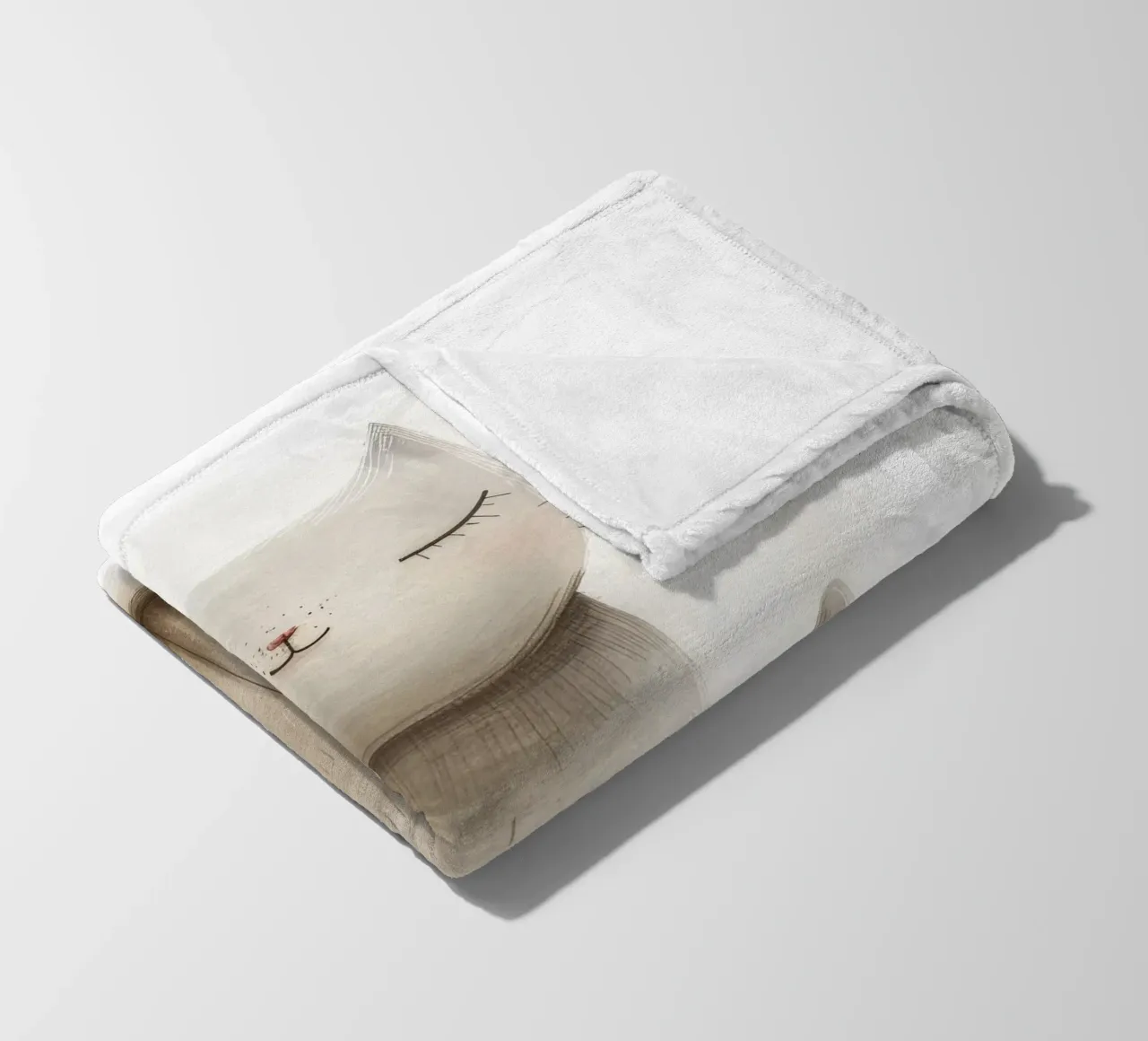 Elegant Zittende Grijze Kat Kunstwerk - Minimalistisch Kattenontwerp fleecedeken van DesignDoodle