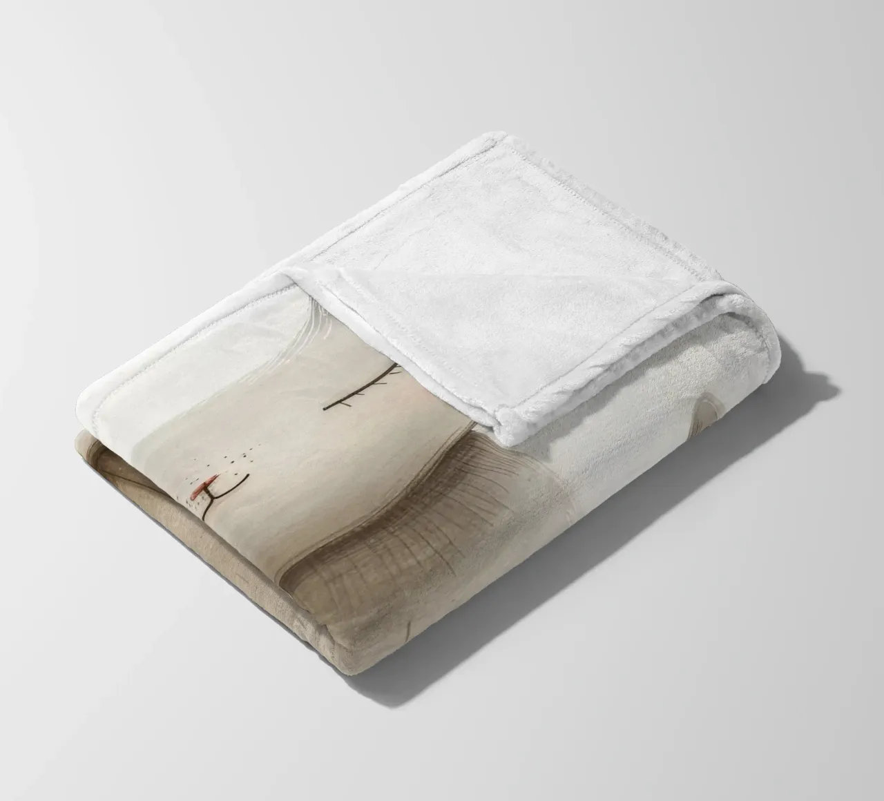 Elegant Zittende Grijze Kat Kunstwerk - Minimalistisch Kattenontwerp fleecedeken van DesignDoodle