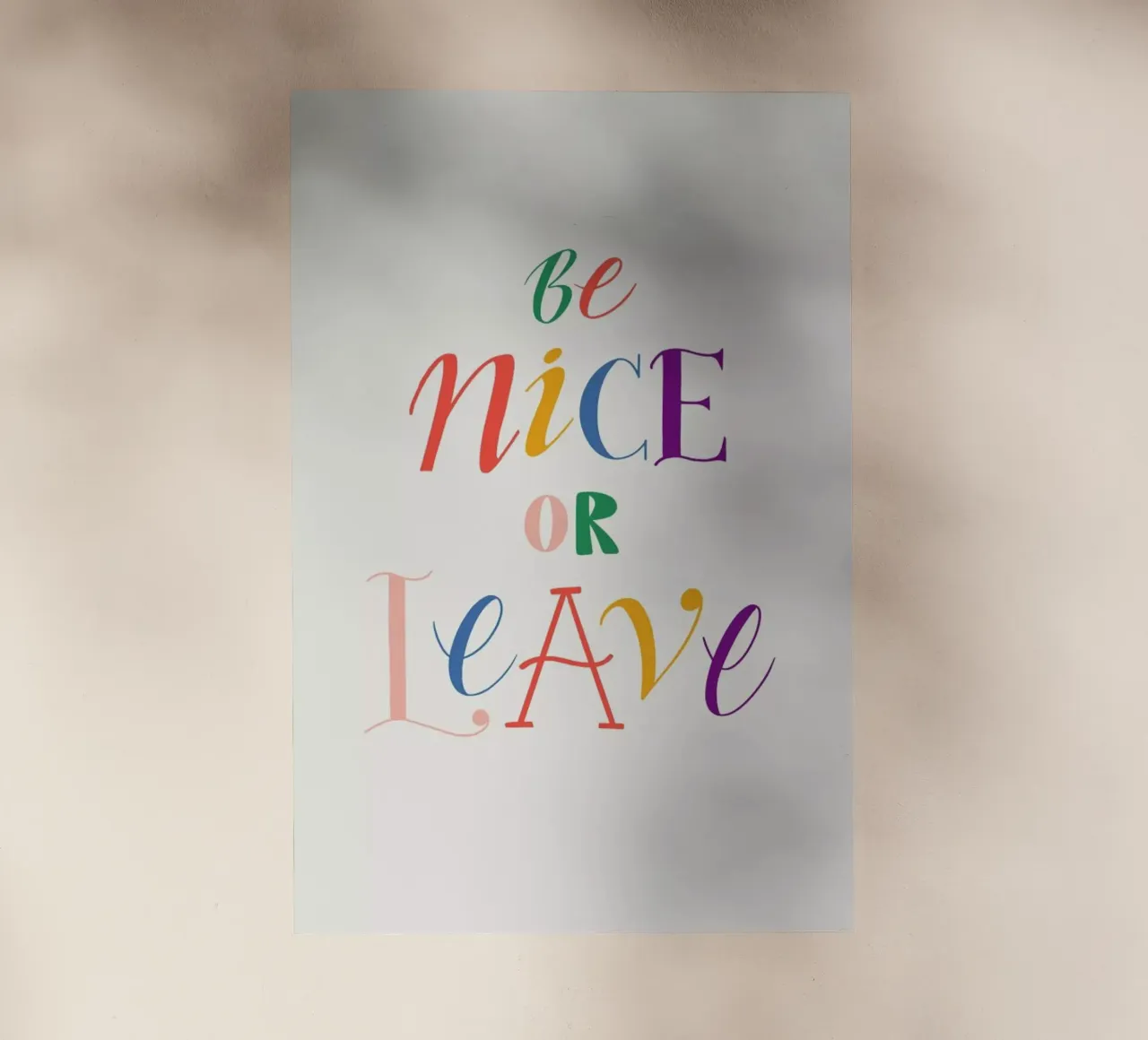 Be nice or leave pellicola backlit da Pure