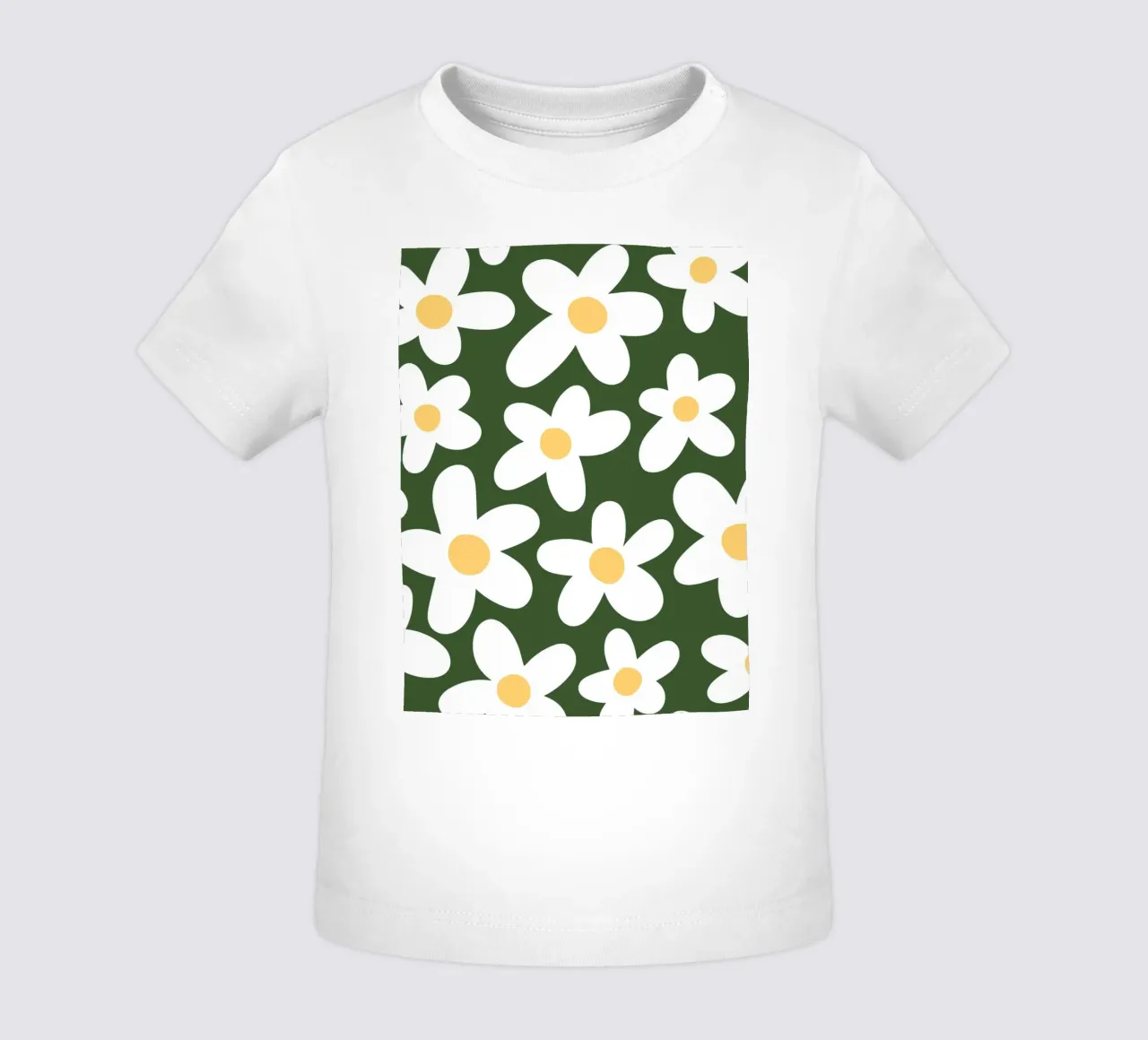 Minimales Gänseblümchen-Muster Baby T-Shirt von pdigitalprints