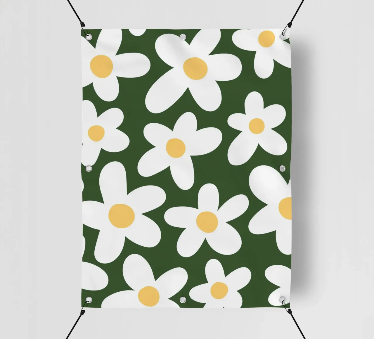 Minimales Gänseblümchen-Muster PVC Plane von pdigitalprints