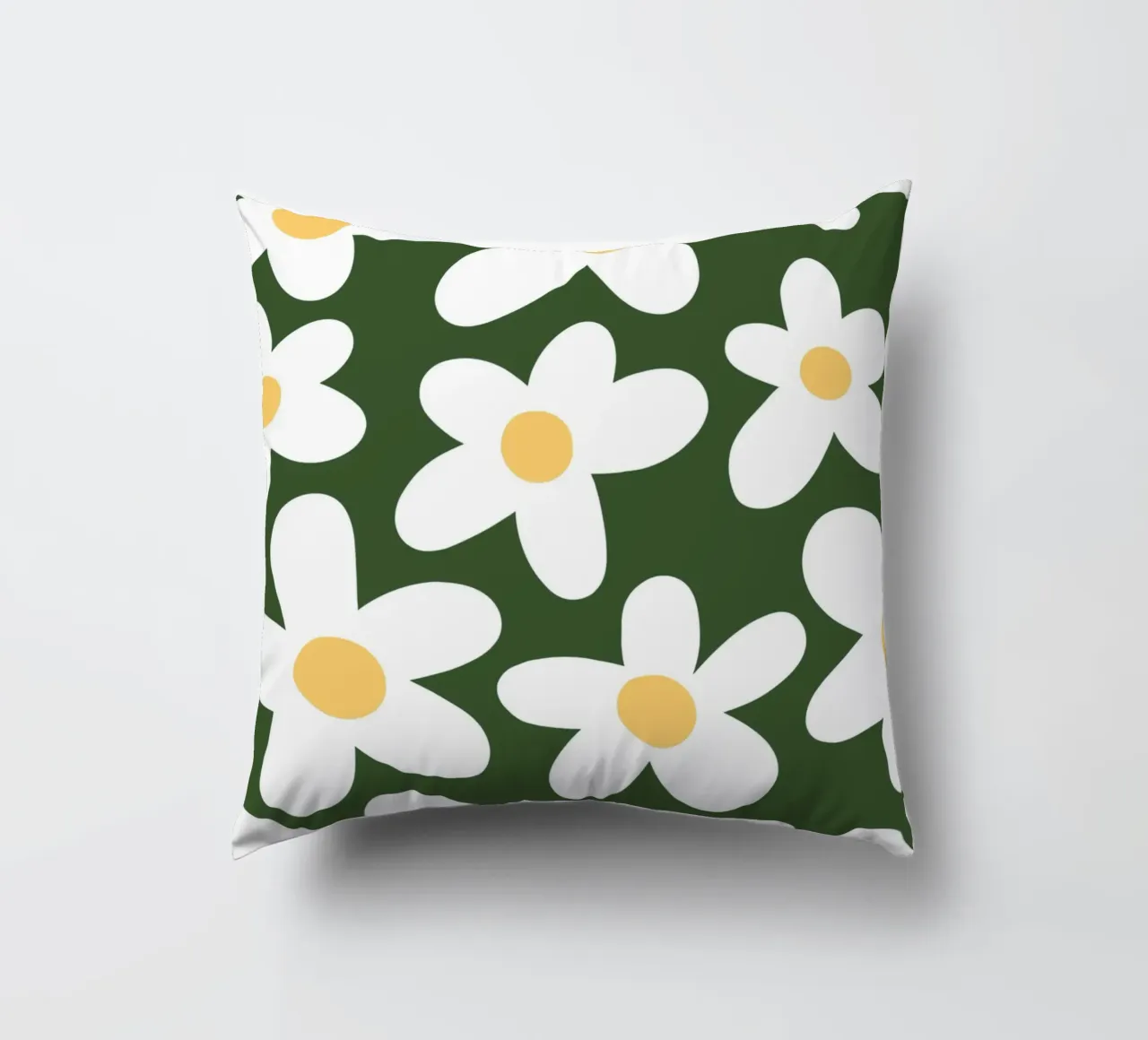 Minimal Daisy Flower Pattern decorative cushion by pdigitalprints