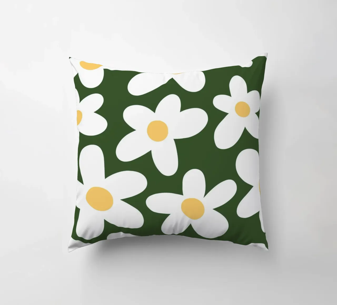 Minimal Daisy Flower Pattern decorative cushion by pdigitalprints