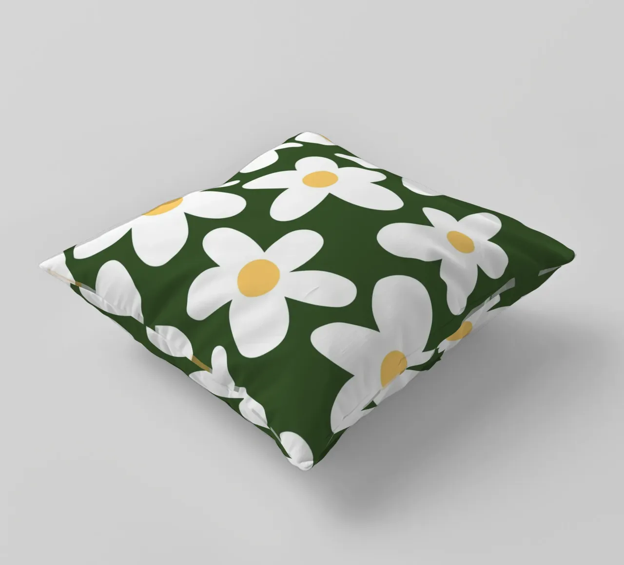 Minimal Daisy Flower Pattern decorative cushion by pdigitalprints