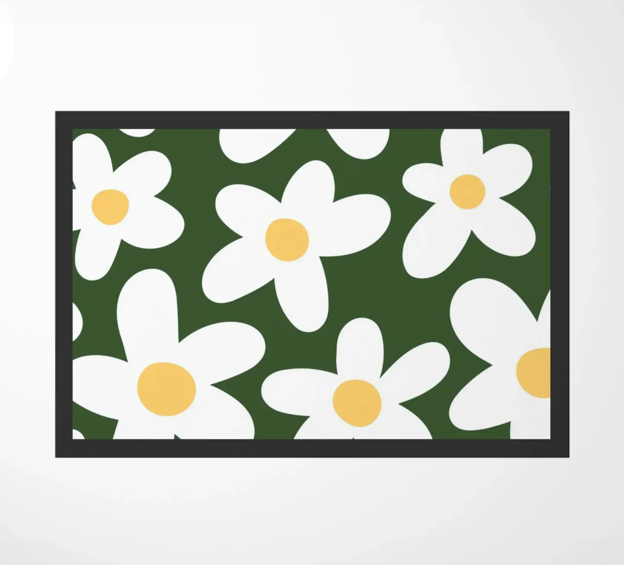 Minimal Daisy Flower Pattern doormat by pdigitalprints