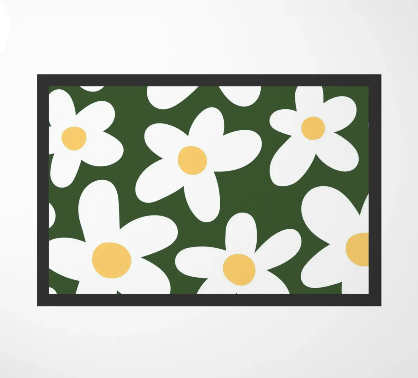 Minimal Daisy Flower Pattern doormat by pdigitalprints