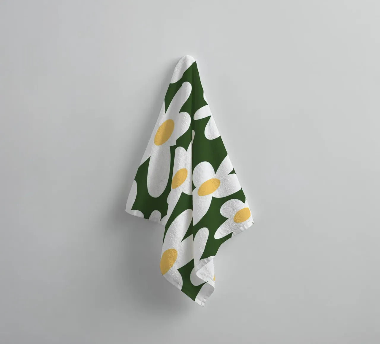 Minimal Daisy Flower Pattern towel by pdigitalprints