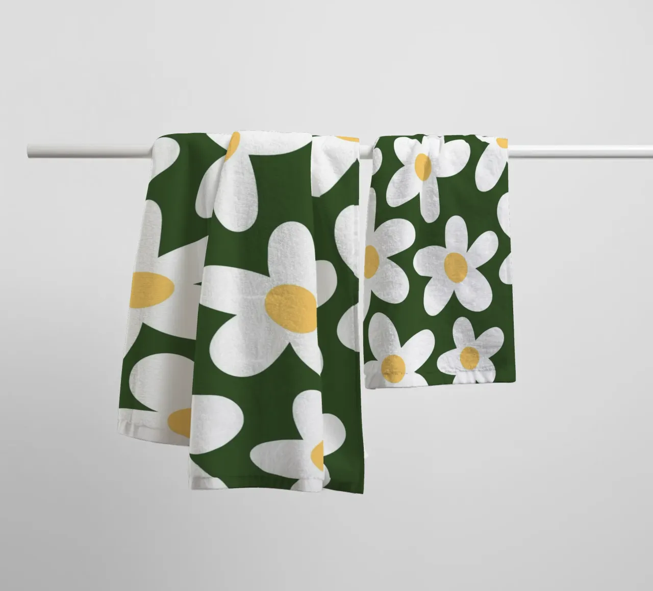 Minimal Daisy Flower Pattern towel by pdigitalprints