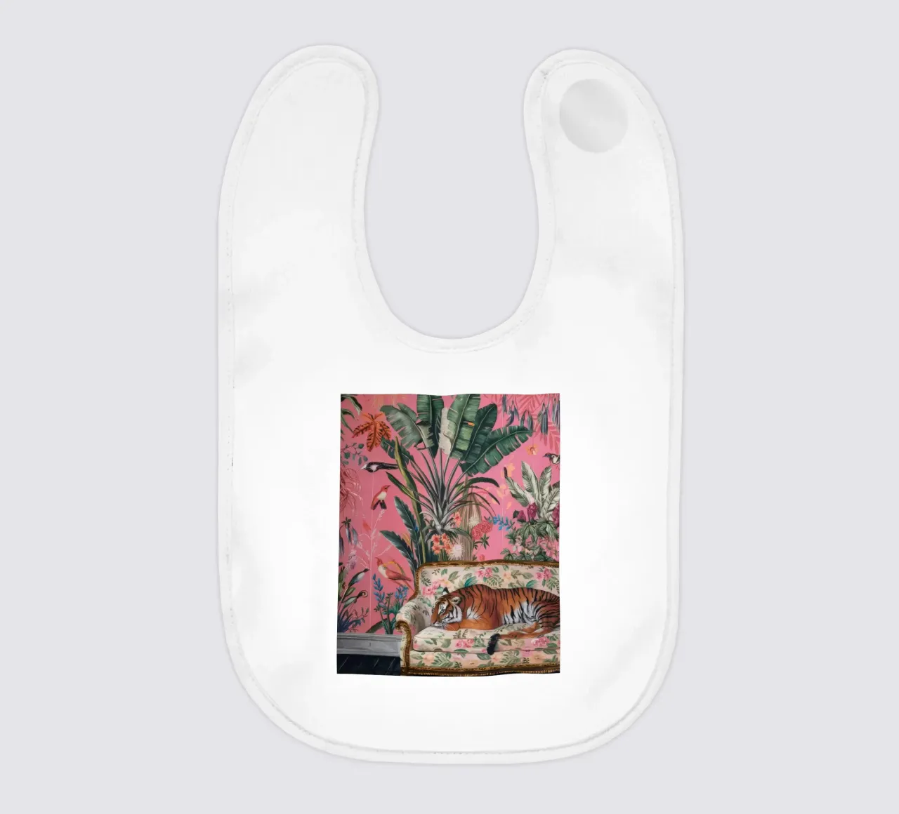 Bengal Lounge Bloom baby bib by Infinite Chroma