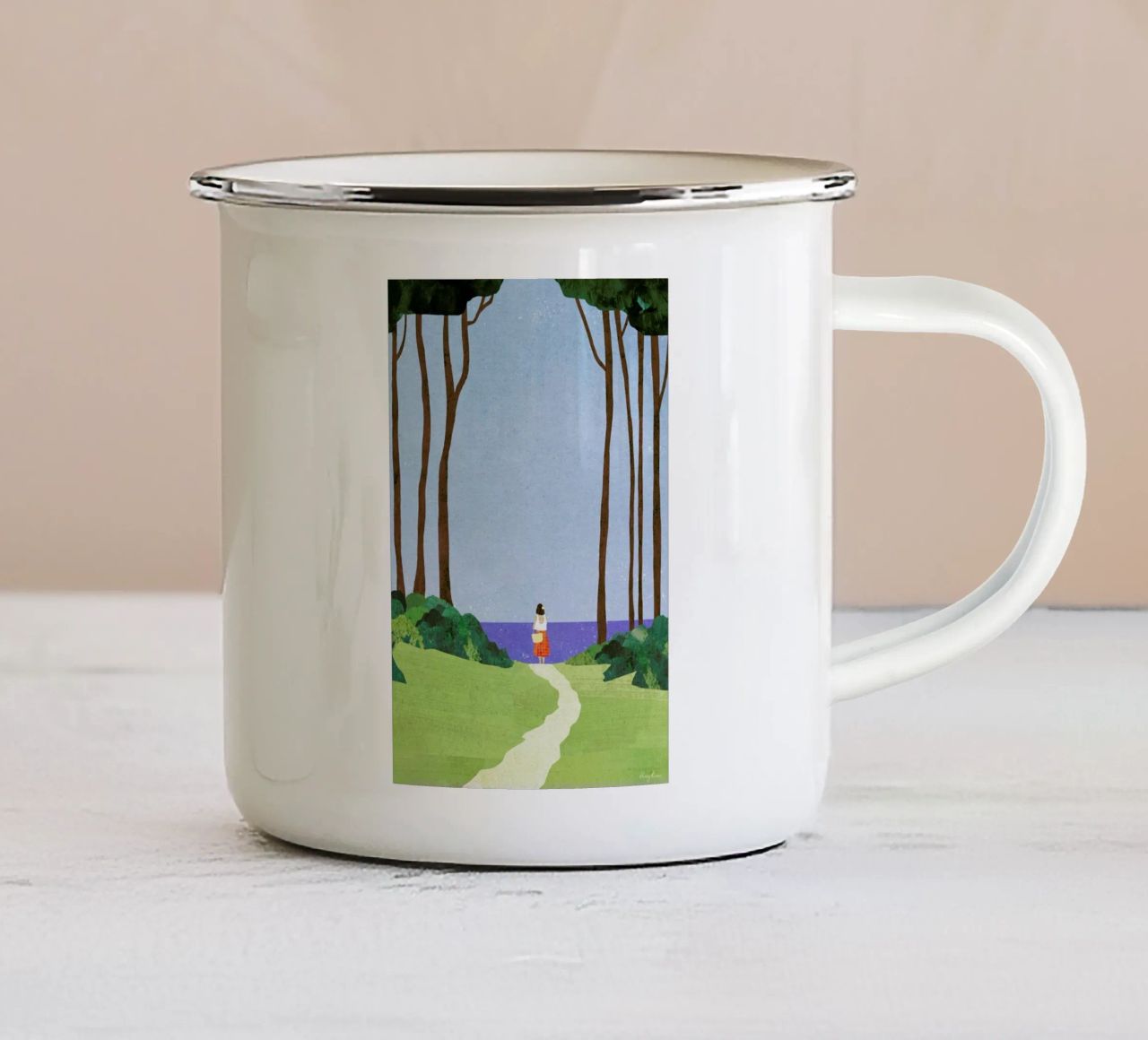 Day Trip tazza in smalto da Henry Rivers