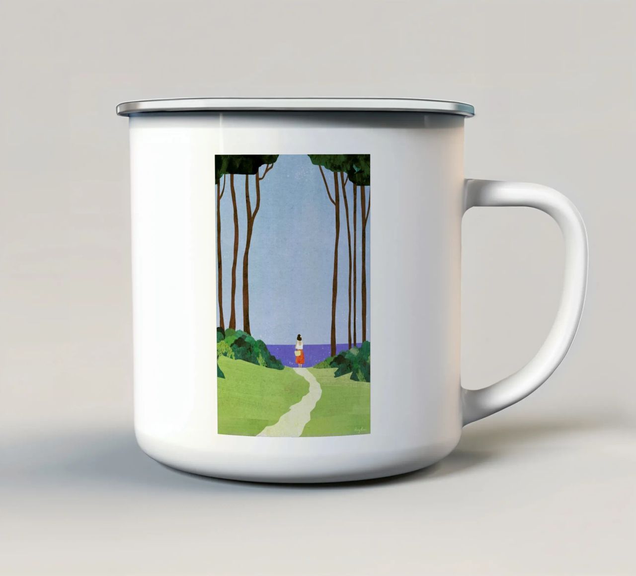Day Trip tazza in smalto da Henry Rivers