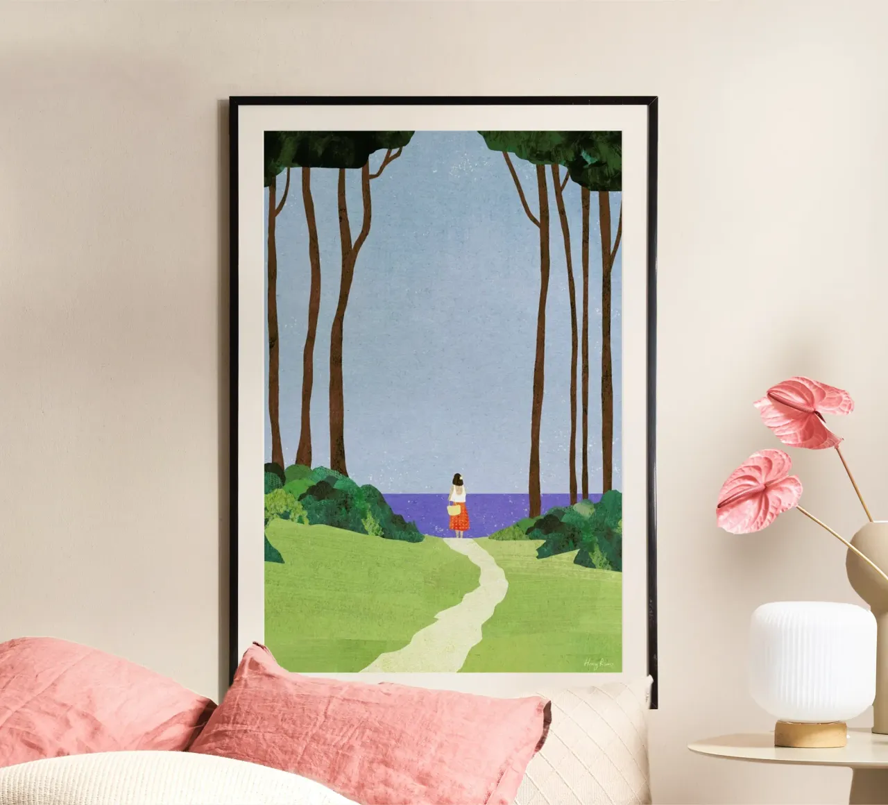 Day Trip poster con telaio in legno da Henry Rivers
