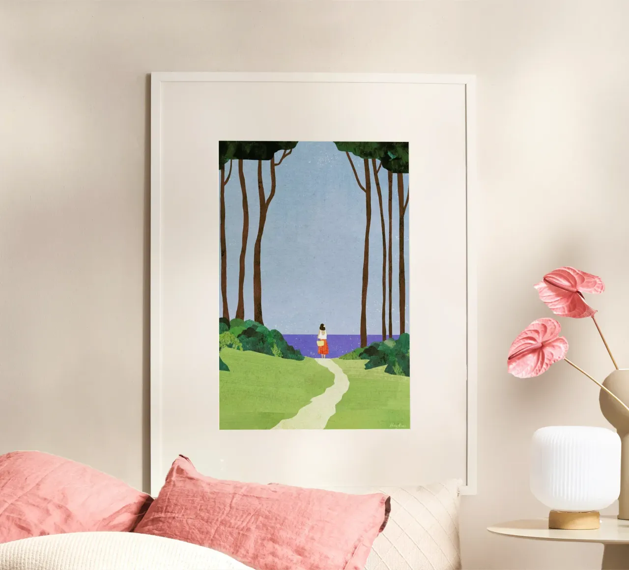 Day Trip poster con telaio in legno da Henry Rivers