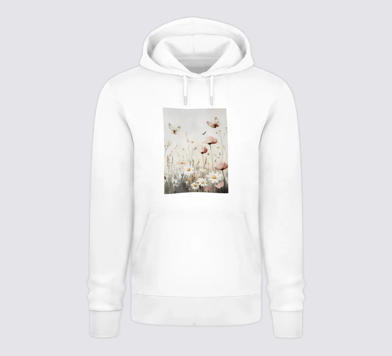 Prato di fiori selvatici felpa con cappuccio da IamHomeStudio