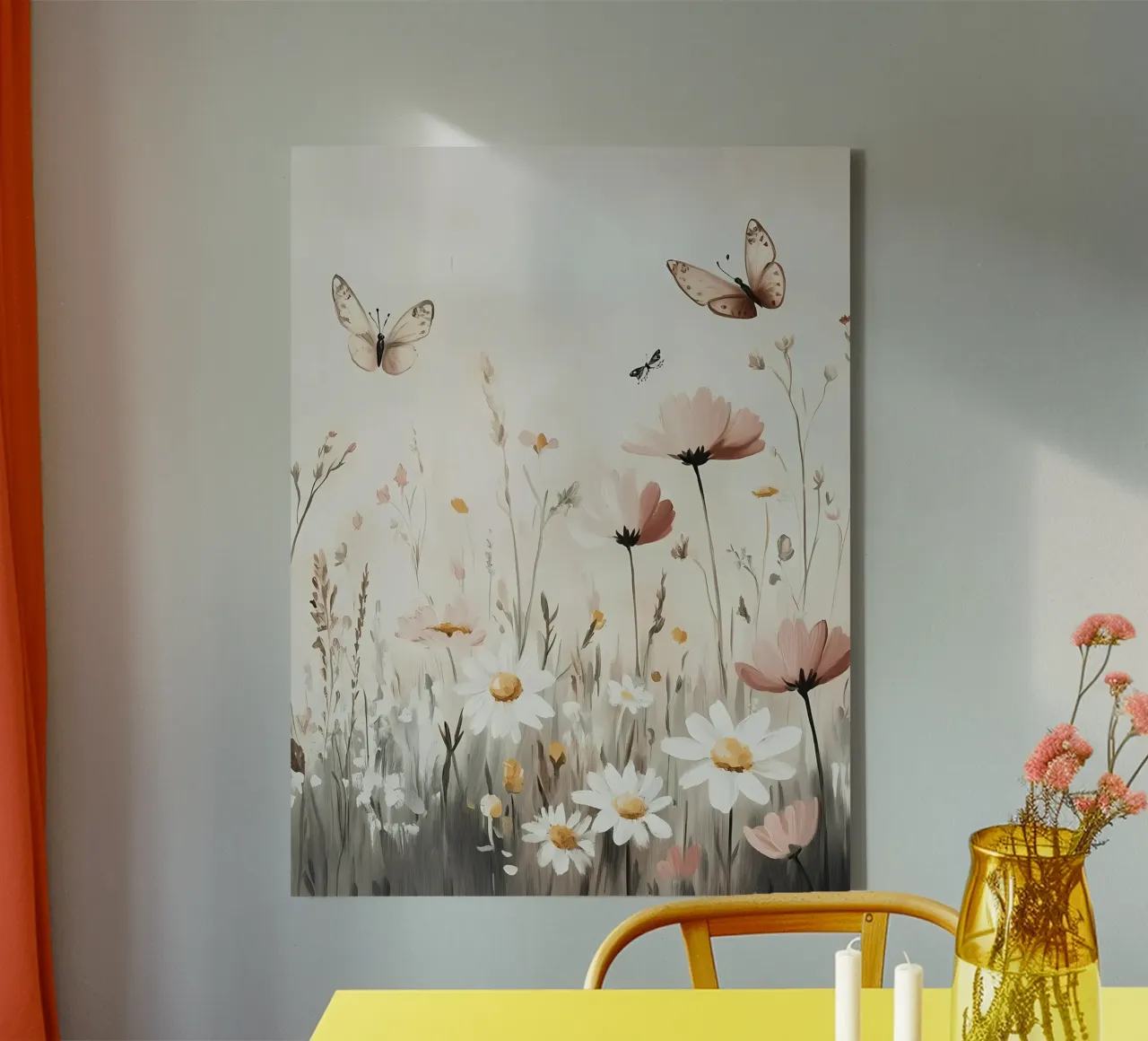 Wildflowers meadow canvas by IamHomeStudio