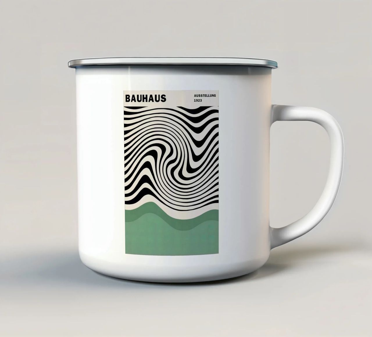 Verde zebra, 1923 tazza in smalto da Betty-Conner