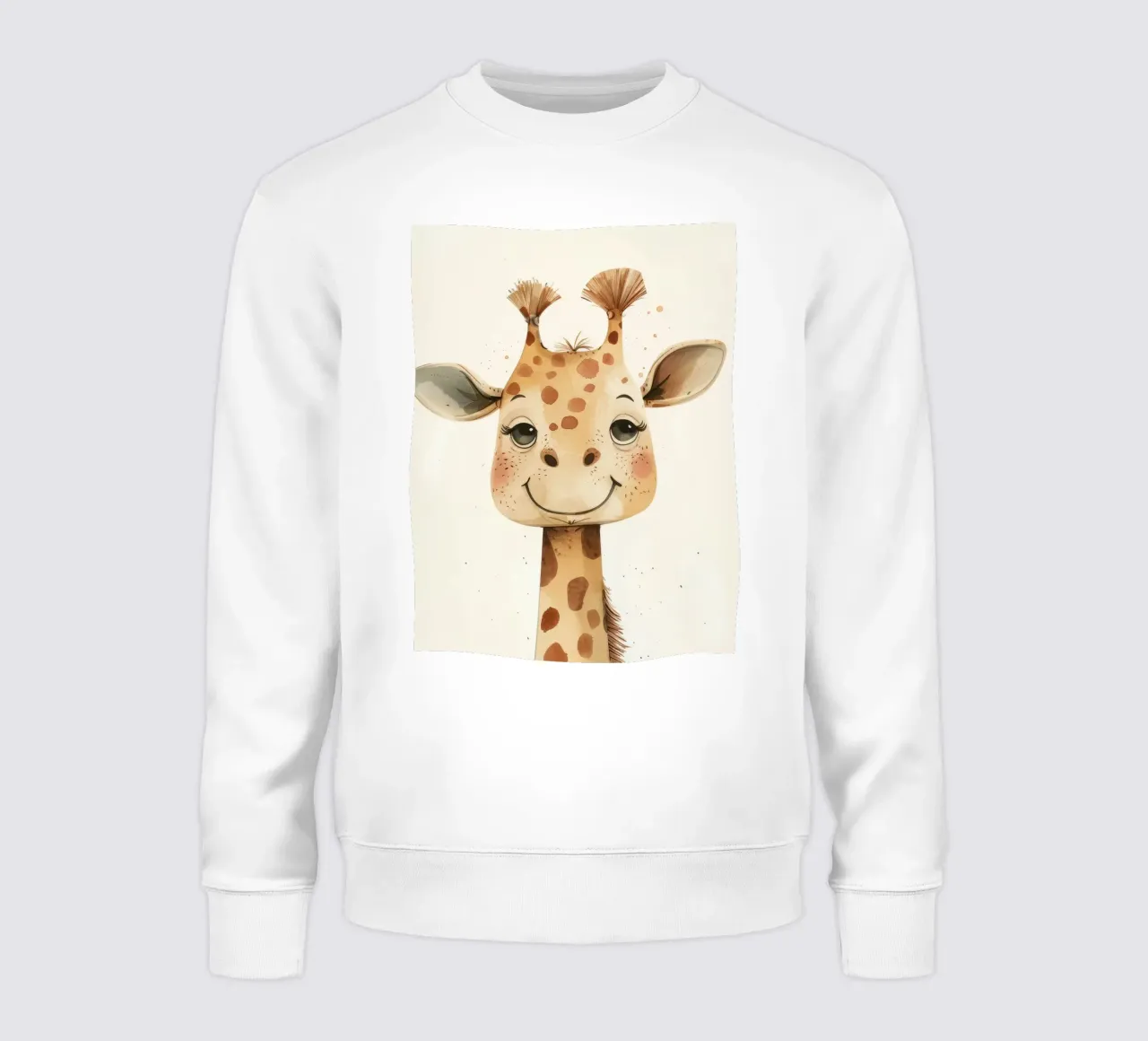 Adorabile testa e collo di giraffa Design elegante della fauna selvatica felpa da DesignDoodle