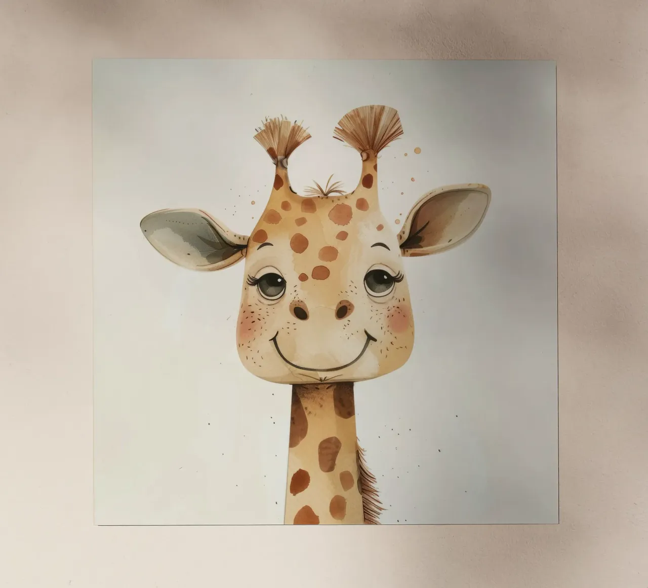 Adorabile testa e collo di giraffa Design elegante della fauna selvatica pellicola backlit da DesignDoodle
