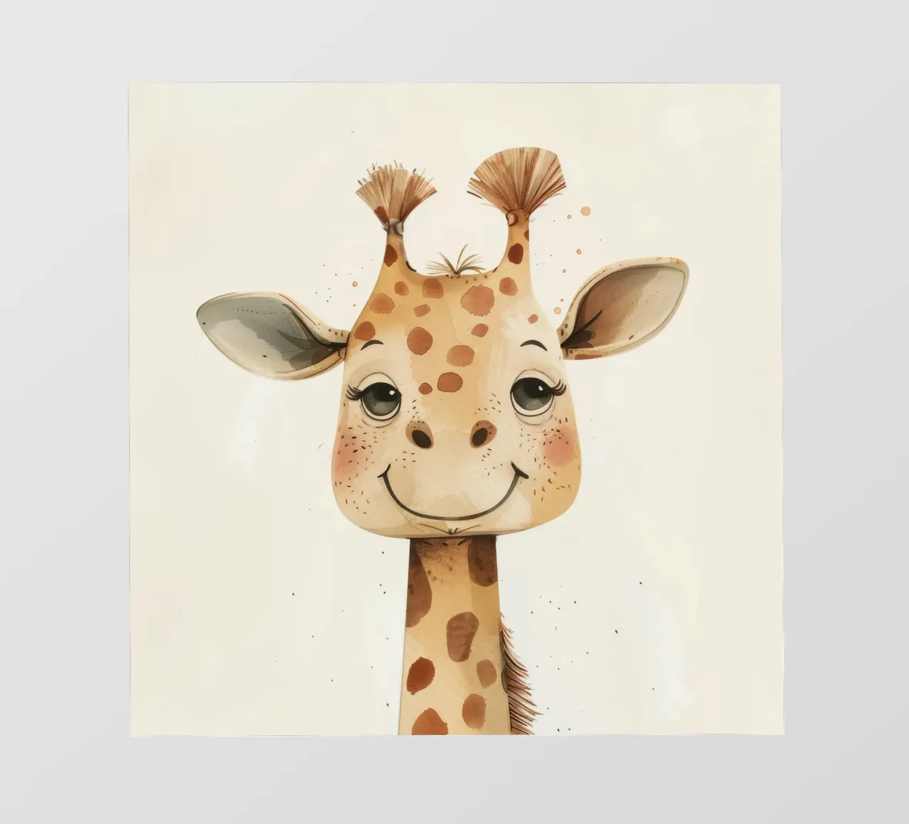 Adorabile testa e collo di giraffa Design elegante della fauna selvatica pellicola backlit da DesignDoodle