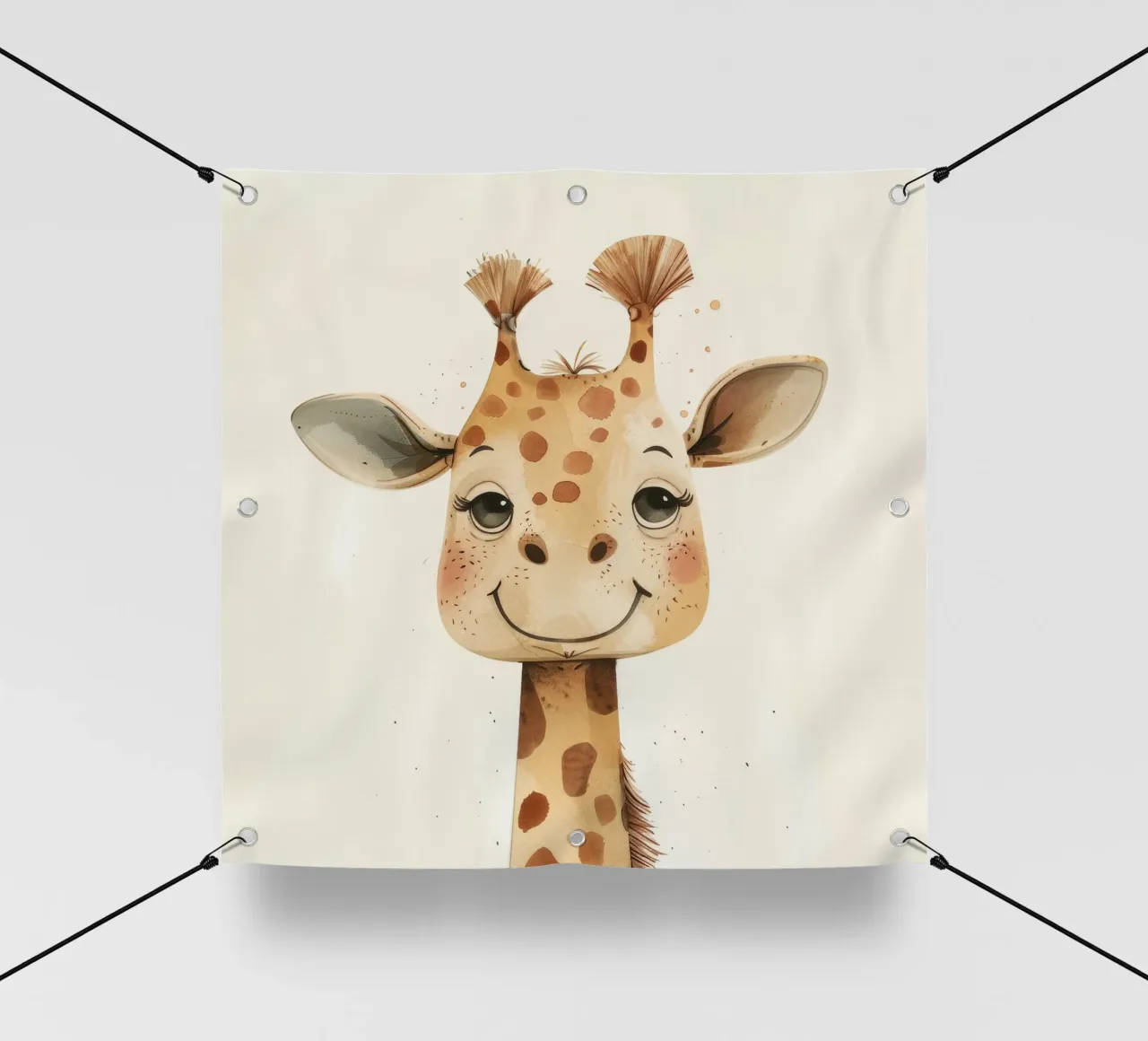 Adorabile testa e collo di giraffa Design elegante della fauna selvatica telo in pvc da DesignDoodle