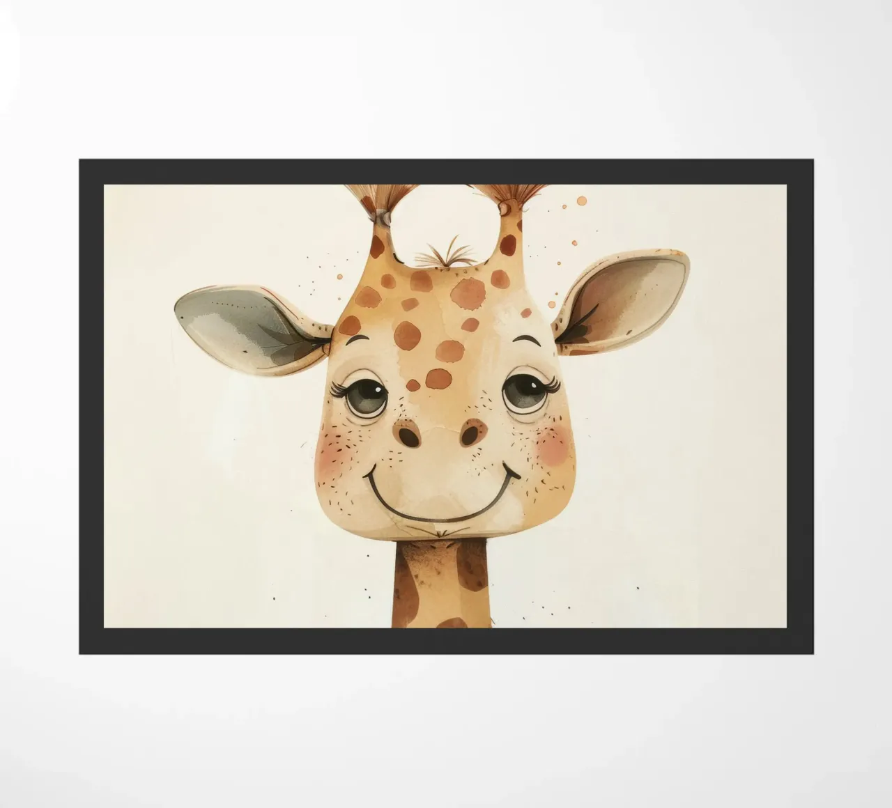Adorabile testa e collo di giraffa Design elegante della fauna selvatica zerbino da DesignDoodle