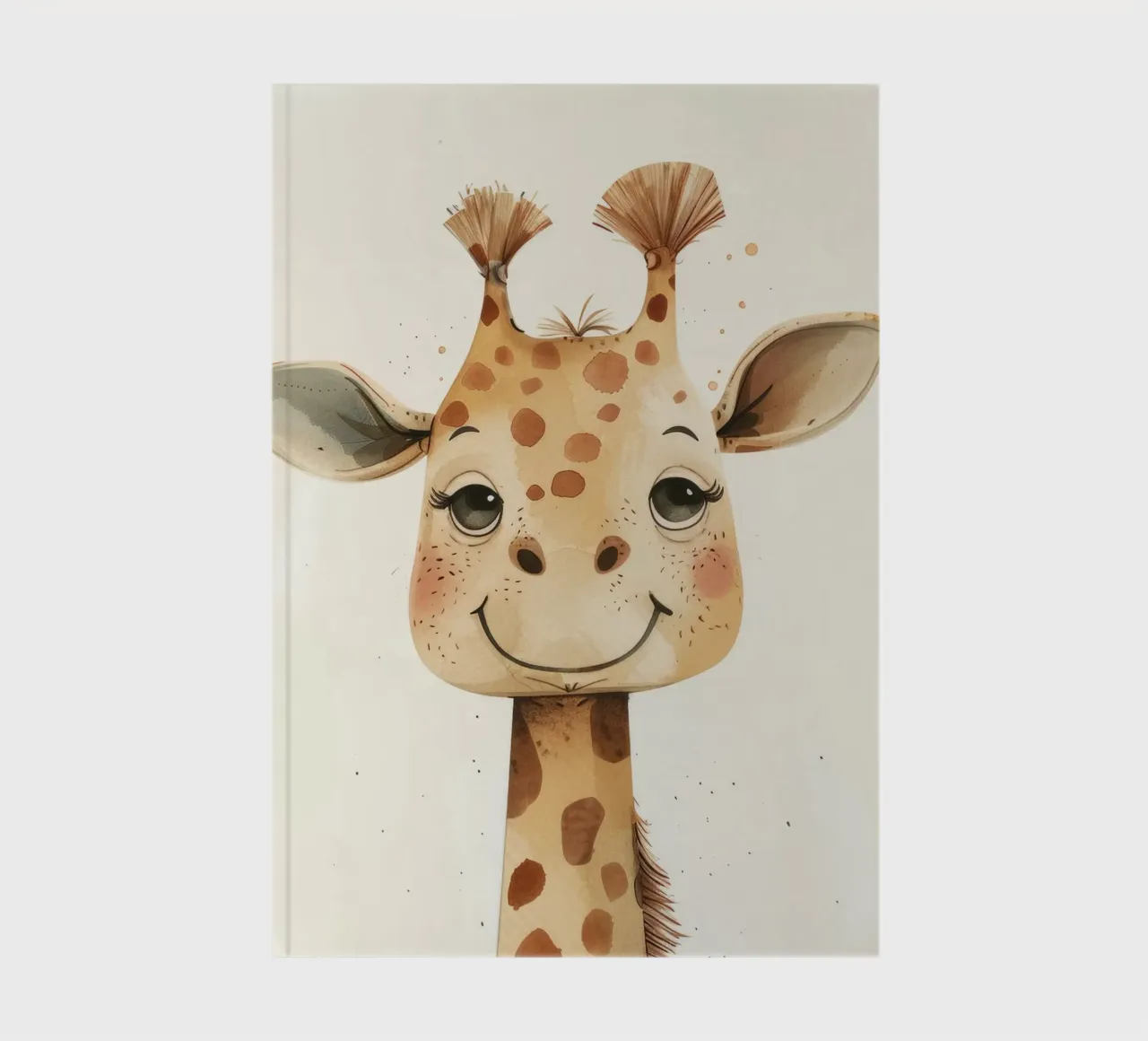 Adorable Giraffe Head & Neck Design Elegant Wildlife notebook by DesignDoodle