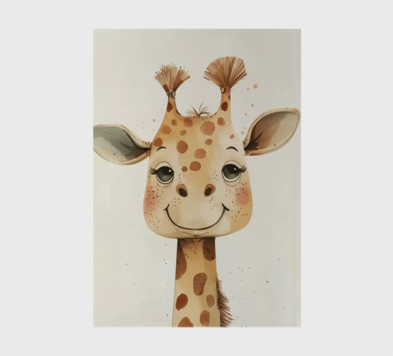 Adorable Giraffe Head & Neck Design Elegant Wildlife notebook by DesignDoodle