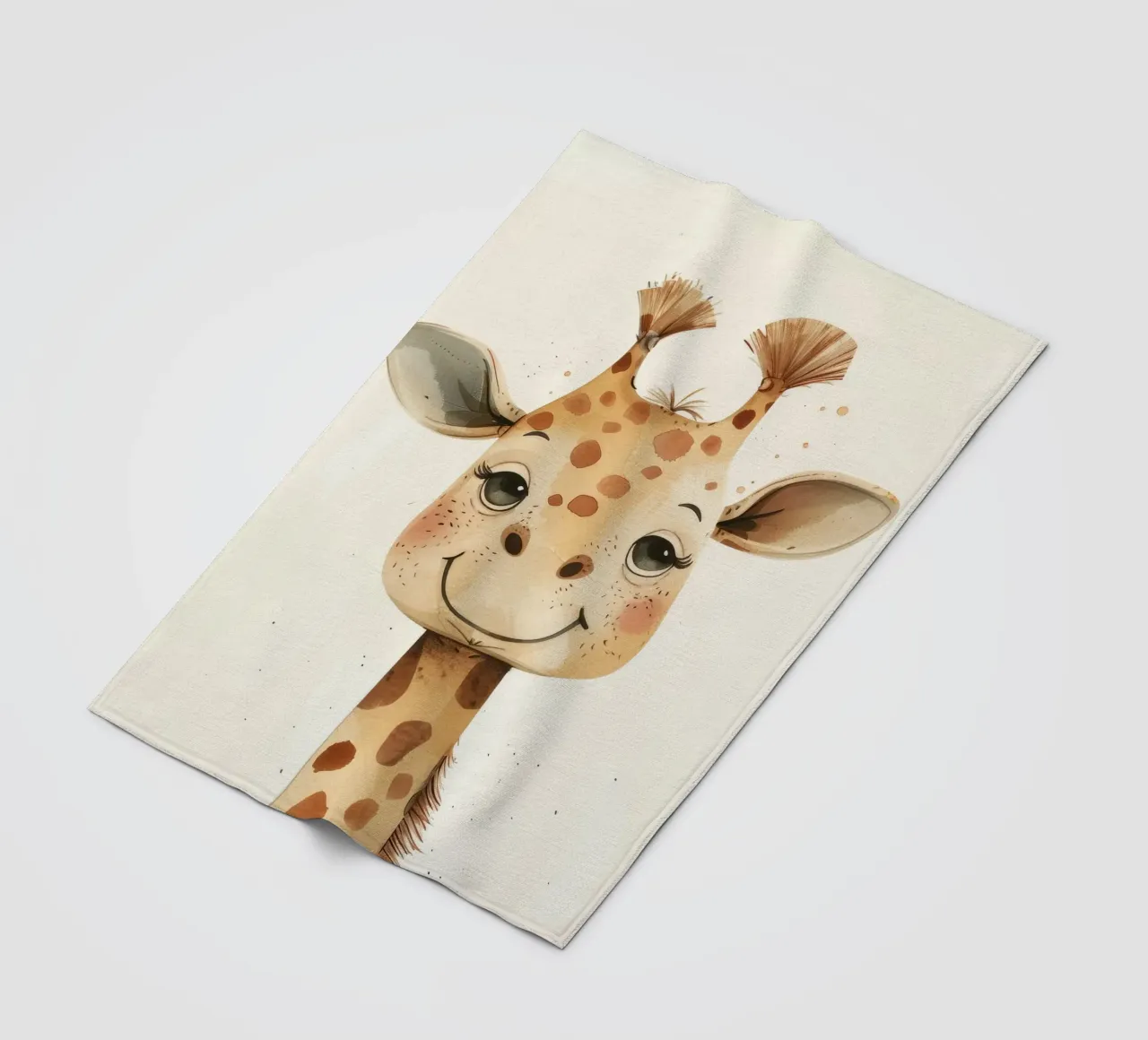 Adorabile testa e collo di giraffa Design elegante della fauna selvatica coperta in pile da DesignDoodle