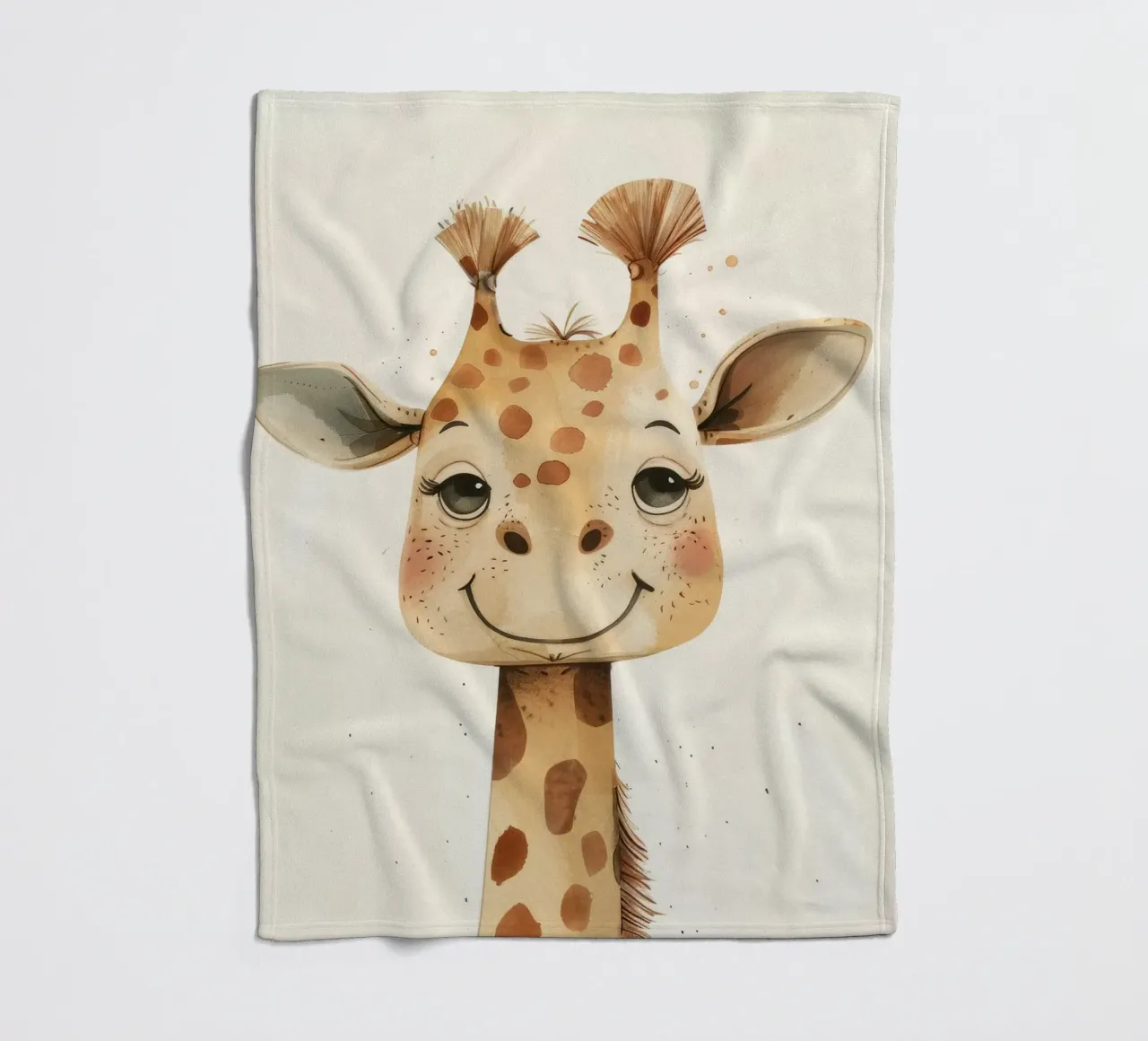 Adorabile testa e collo di giraffa Design elegante della fauna selvatica coperta in pile da DesignDoodle