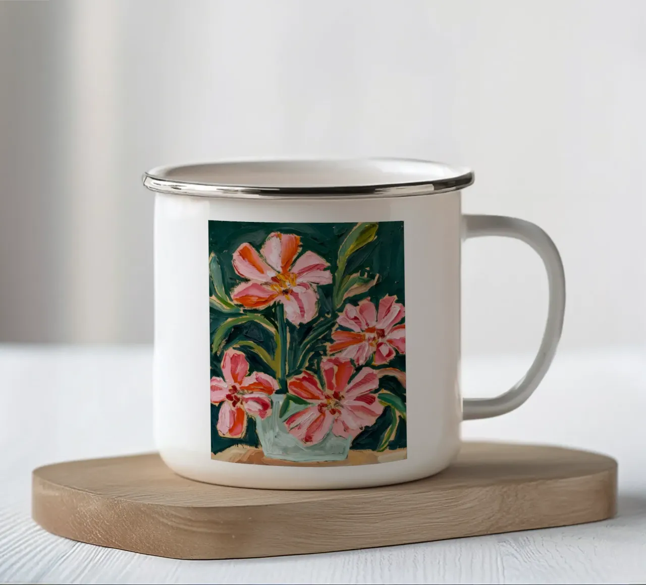 Flora di corallo tazza in smalto da Infinite Chroma