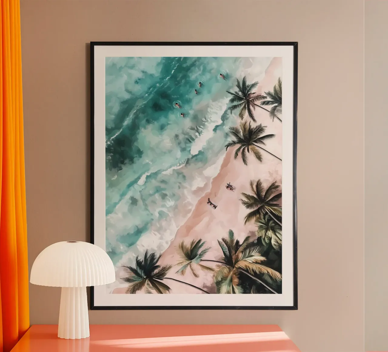 Spiaggia aerea carta hahnemühle da IamHomeStudio