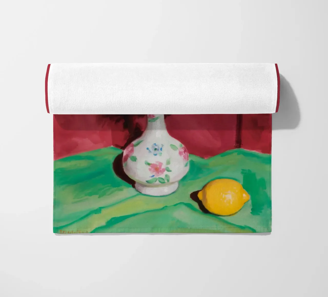 Drappo di limone rosato telo mare da Infinite Chroma