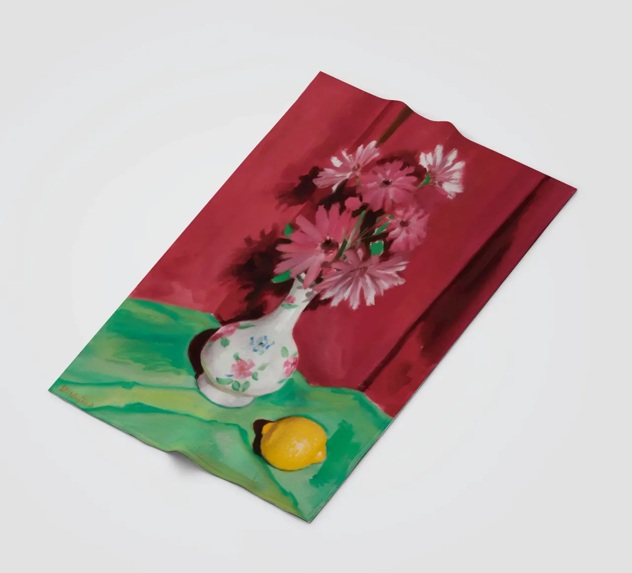 Drappo di limone rosato coperta in pile da Infinite Chroma
