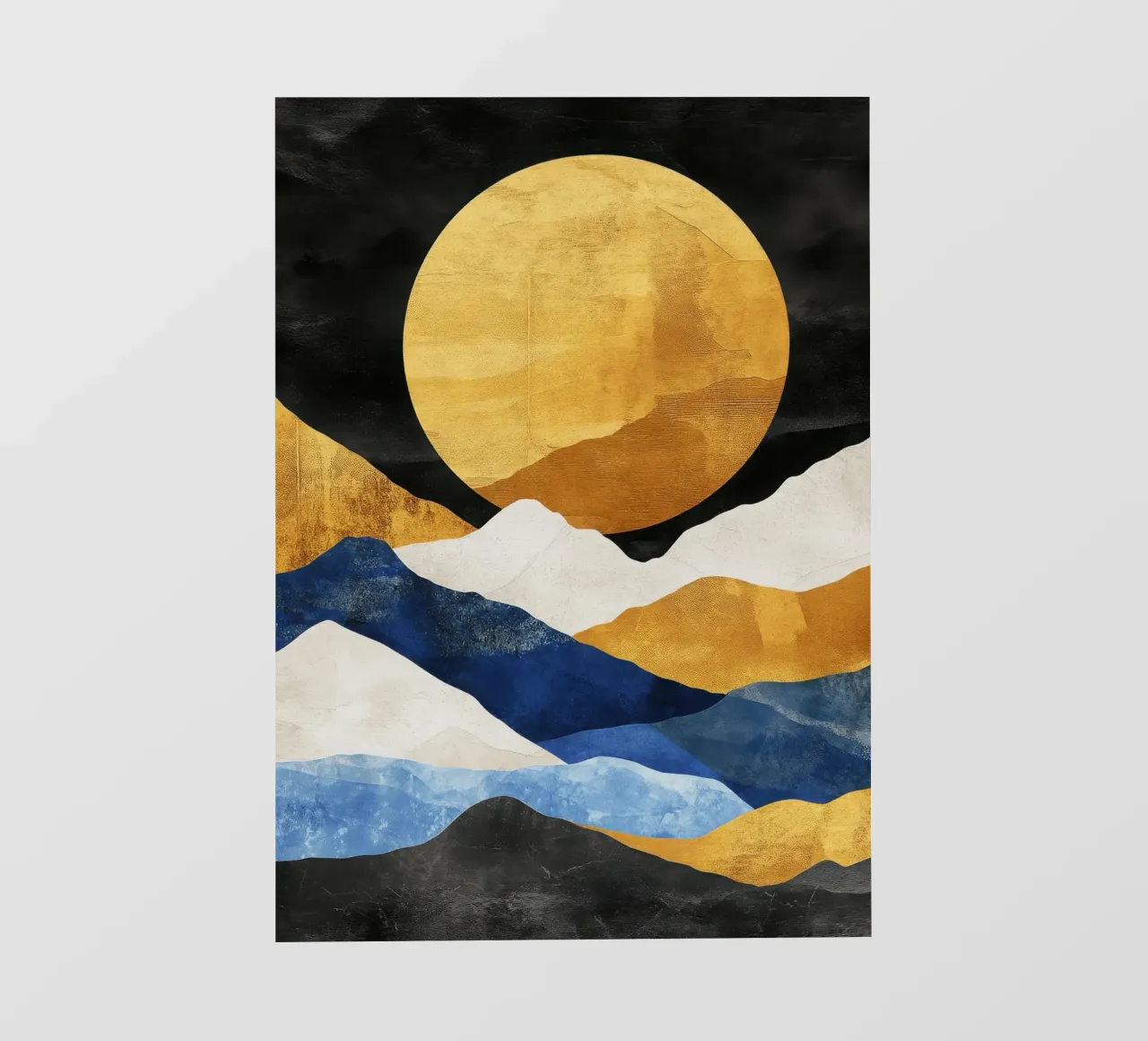 Golden Sun over Minimalist Mountains pellicola backlit da Niklas
