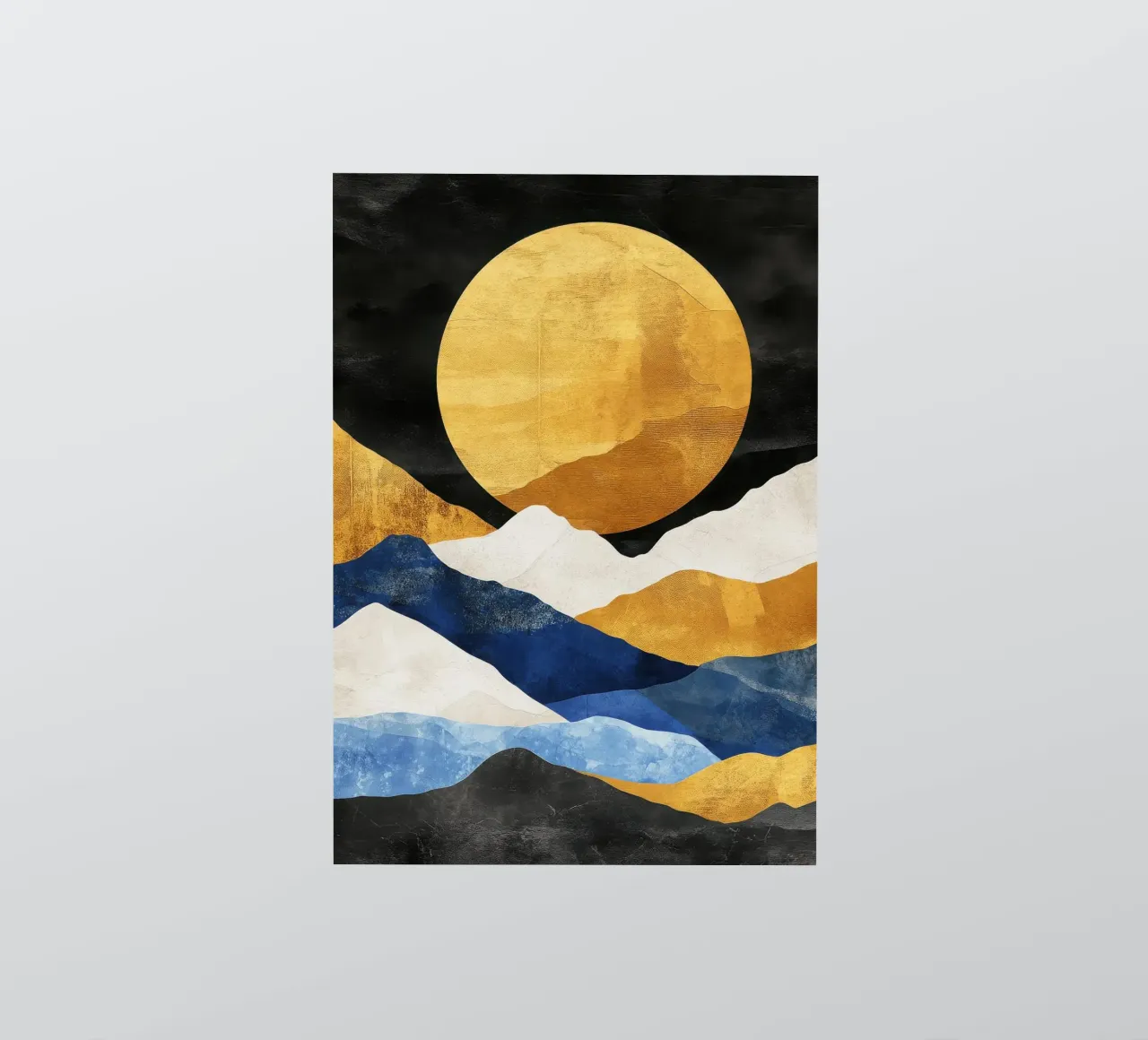 Golden Sun over Minimalist Mountains Sticker von Niklas